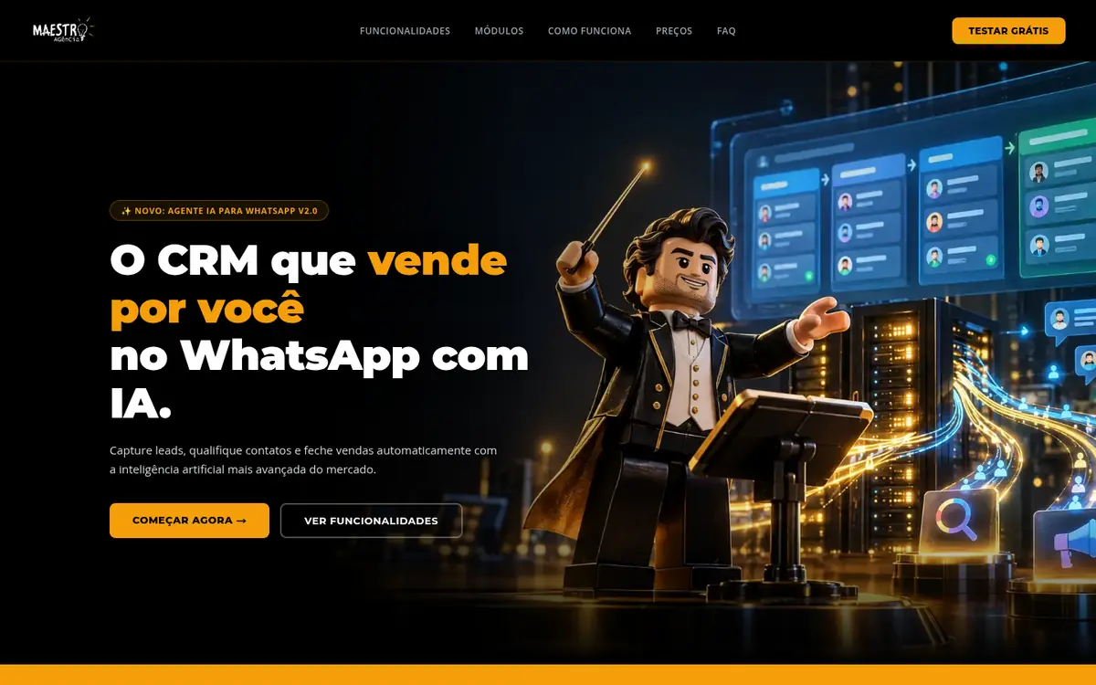 Landing page Maestro CRM